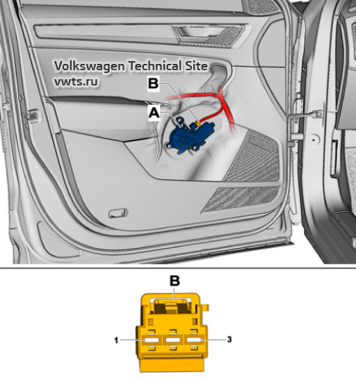 Window regulator motor driver's side -V147- Skoda Kodiaq
