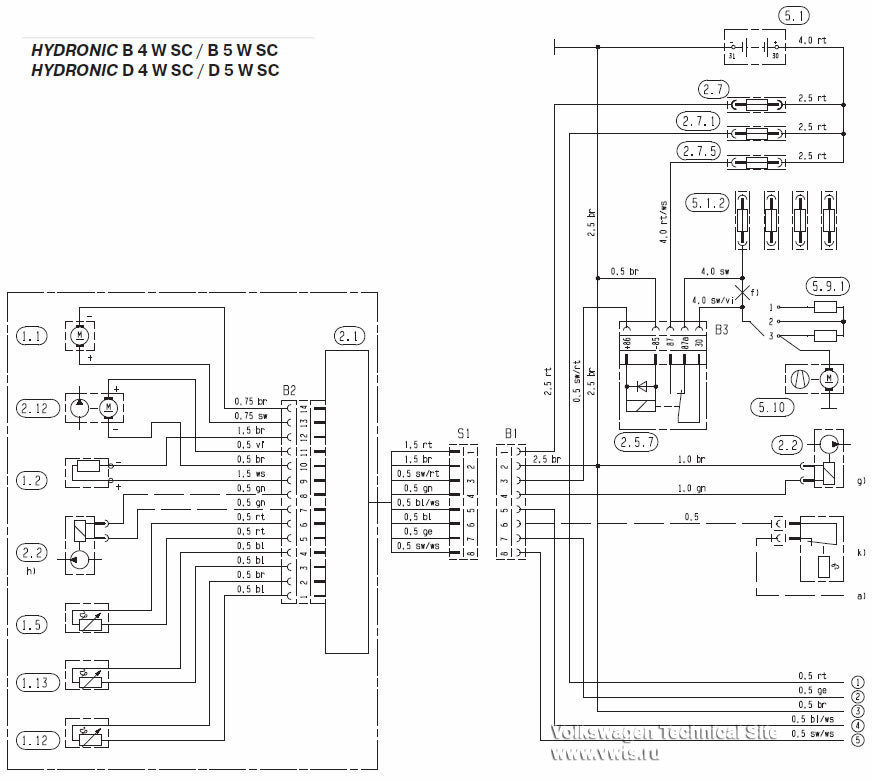 Hydronic 10 схема подключения